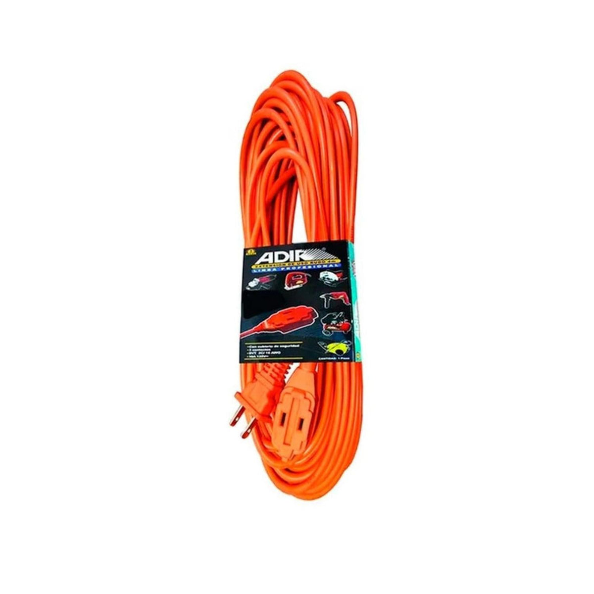 Extensión Eléctrica Uso Rudo 6 mts Adir Caja 10 Pz - Flash Sales