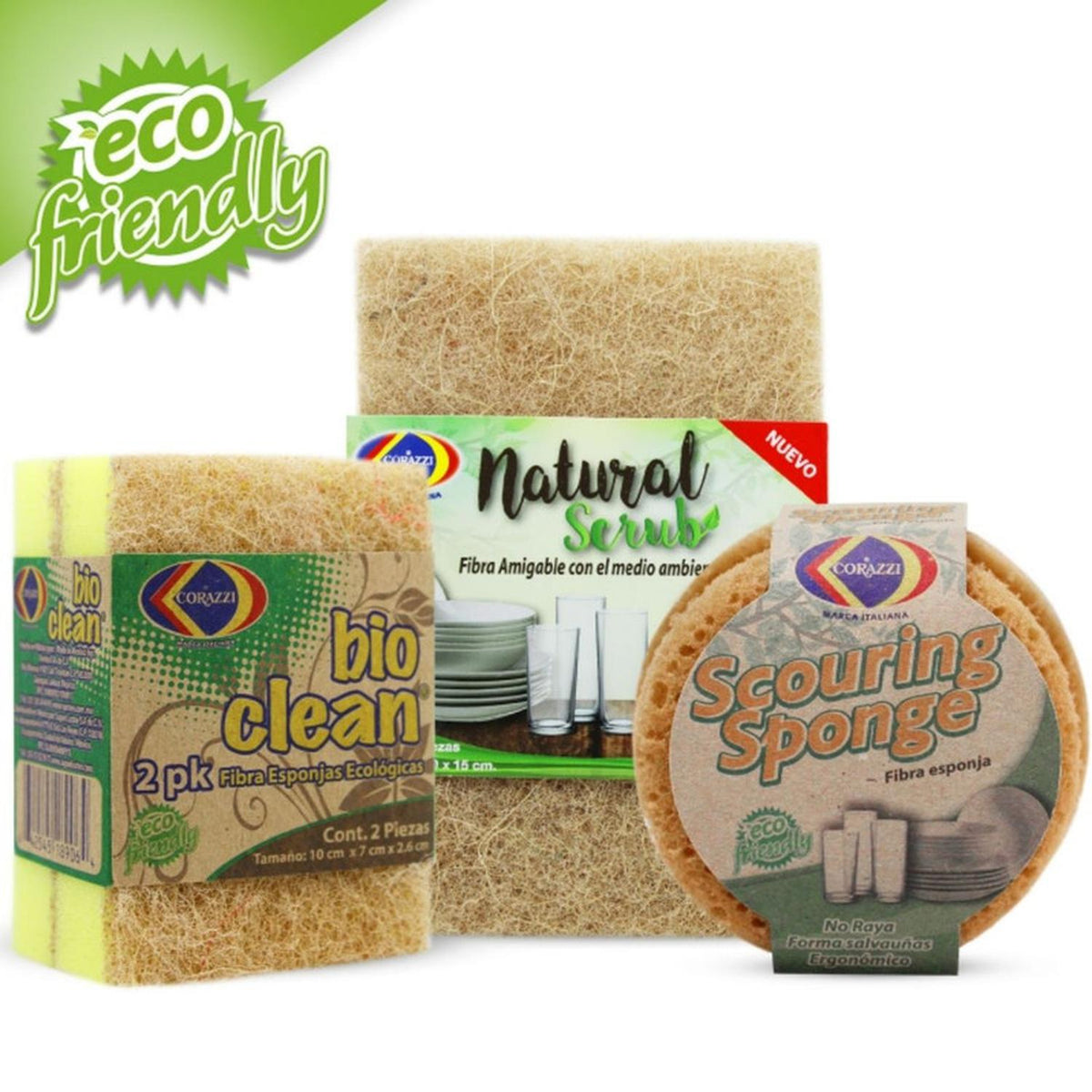 Fibra Esponja Coco Corazzi Salvauñas Ecode 24 Paquetes - Flash Sales