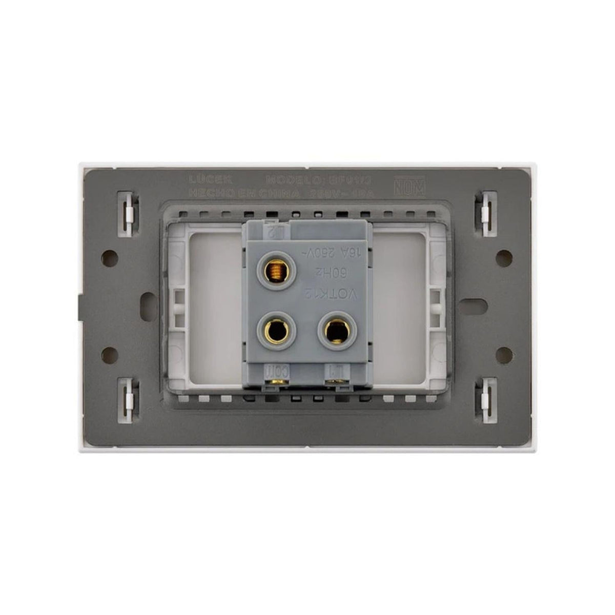 Placa Con 1 Apagador De Escalera 3 Módulos Lucek Flat - Flash Sales
