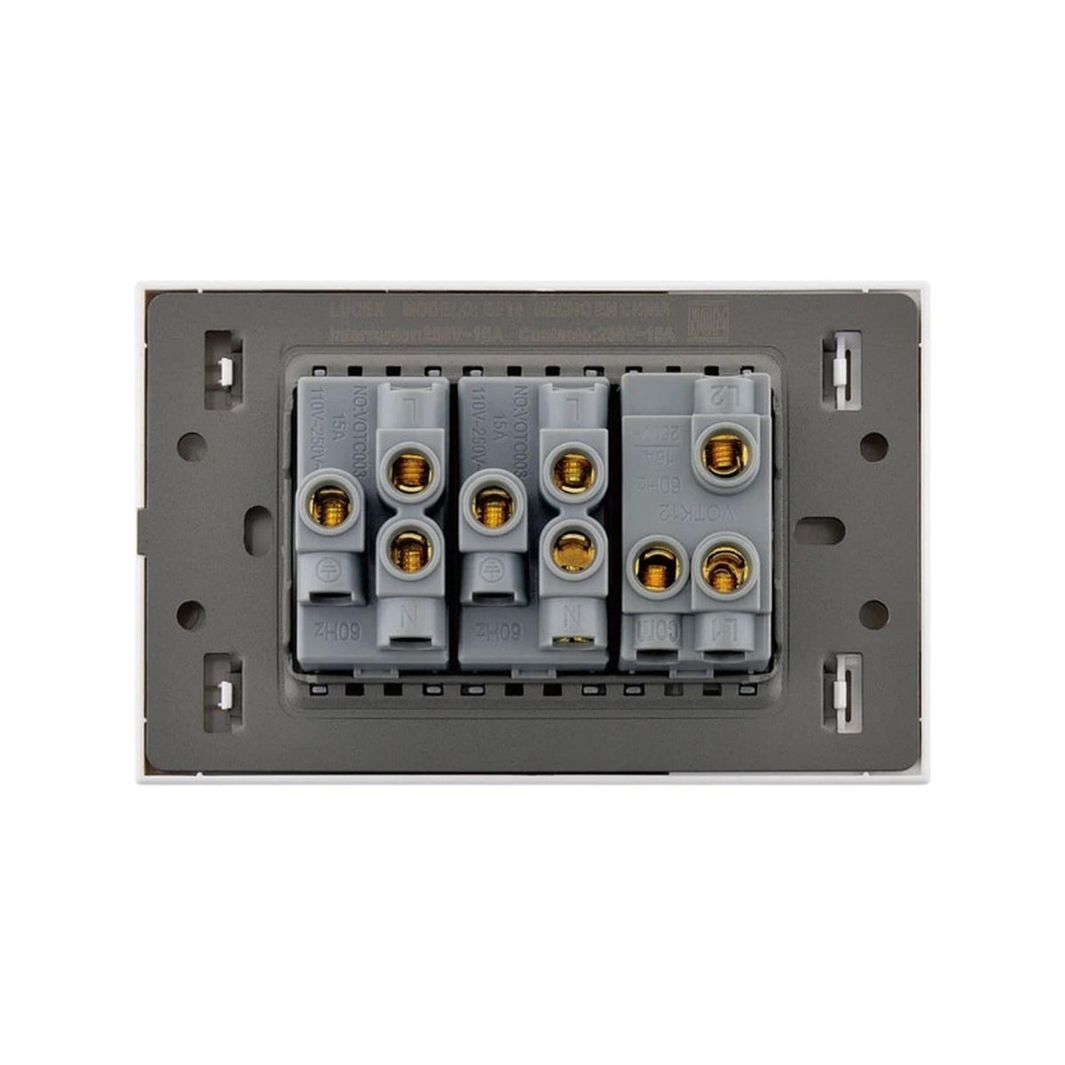 Placa Con 1 Apagador De Escalera Y 2 Contactos Lucek FlatPack 6 - Flash Sales