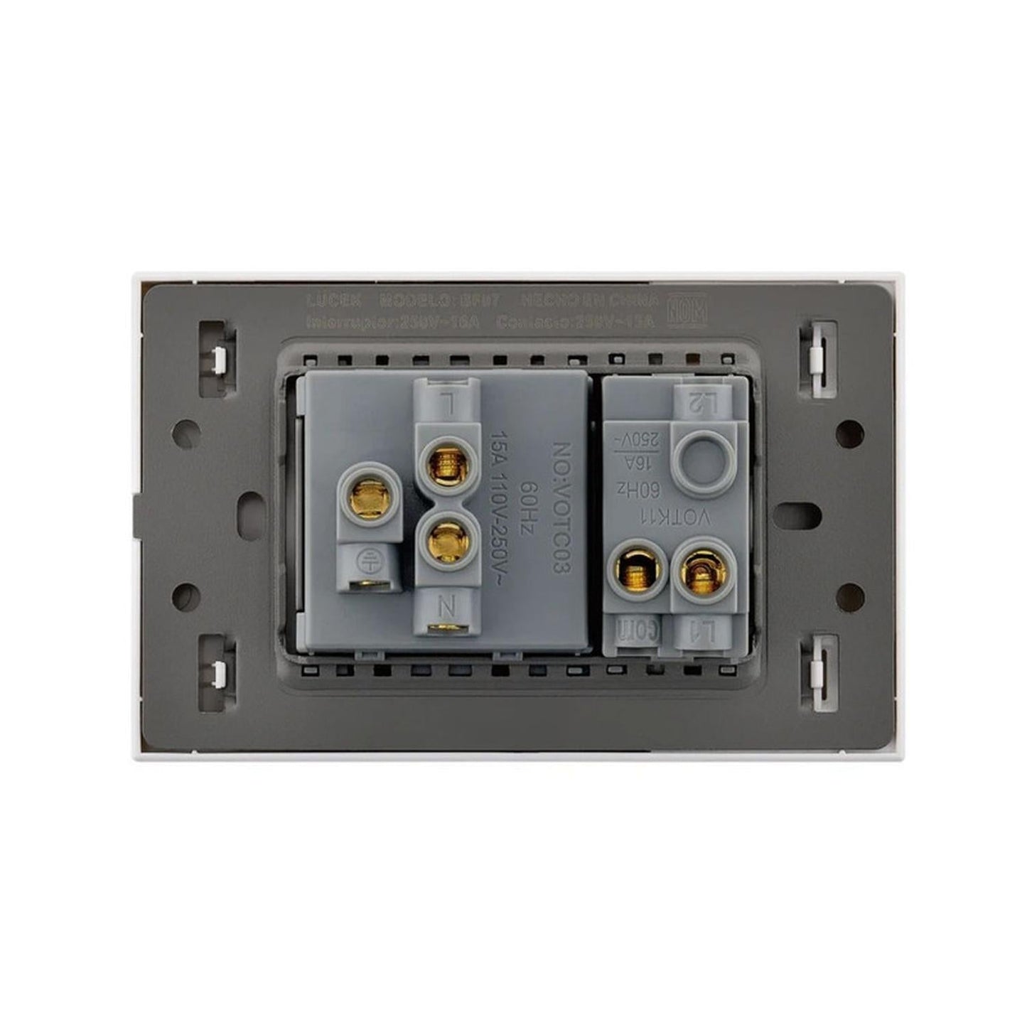 Placa Con 1 Apagador Y 1 Contacto Lucek Flat Pack 6 - Flash Sales