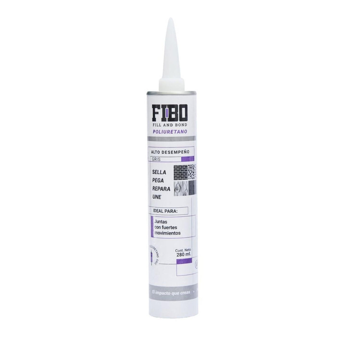 Poliuretano Alto Desempeño Gris Fibo 280 ml Caja 12 Pz - Flash Sales