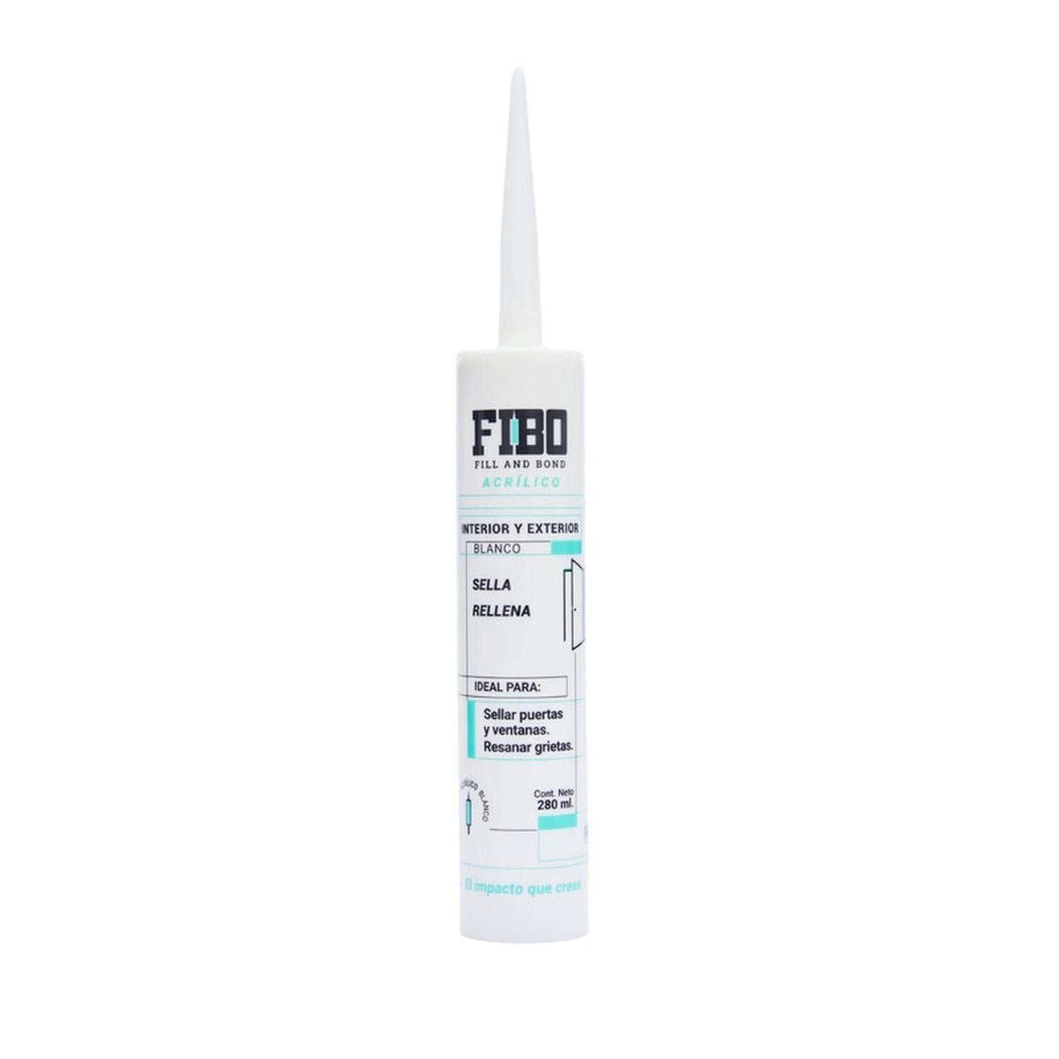 Sellador Acrílico Blanco Uso General Fibo-Calafat 280 ml Caja 24 Pz - Flash Sales