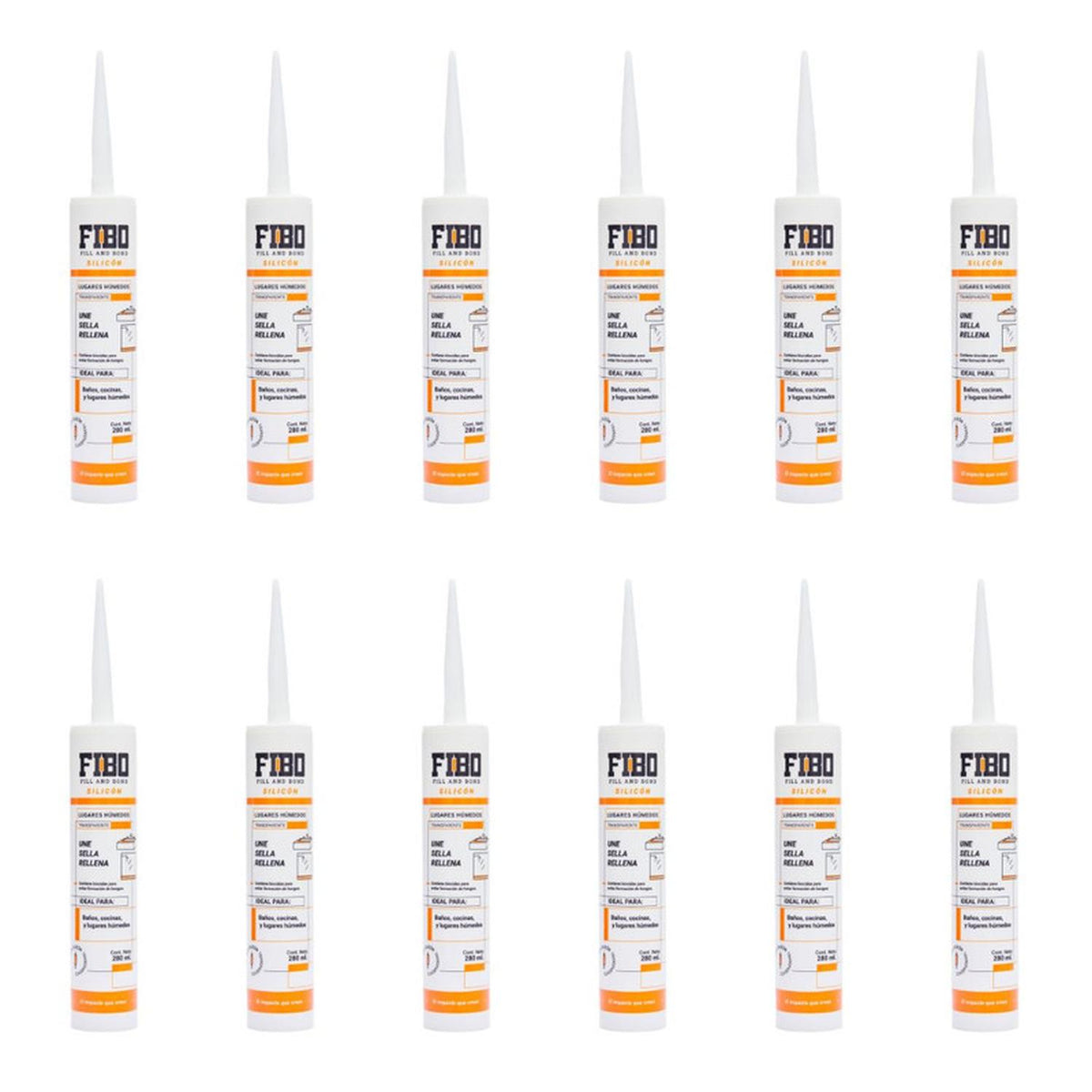 Silicon 100% Lugares Húmedos Fibo 280 ml Caja 12 Pz - Flash Sales